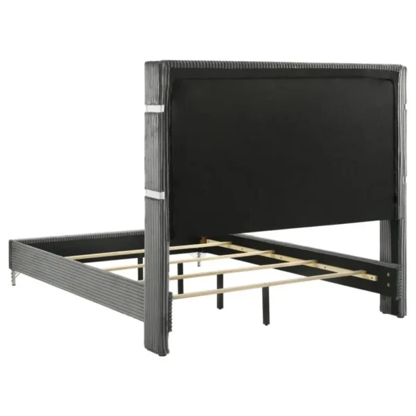 Lucia Velvet Wingback Bed By Coaster Furniture - Image 4
