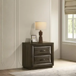 Atlas 2-Drawer Dark Oak Nightstand By Coaster Furniture