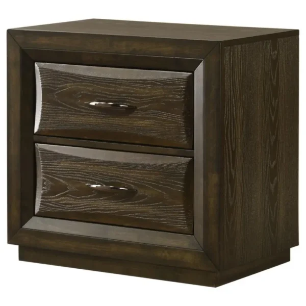 Atlas 2-Drawer Dark Oak Nightstand By Coaster Furniture - Image 2
