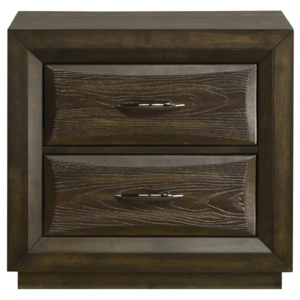 Atlas 2-Drawer Dark Oak Nightstand By Coaster Furniture - Image 3