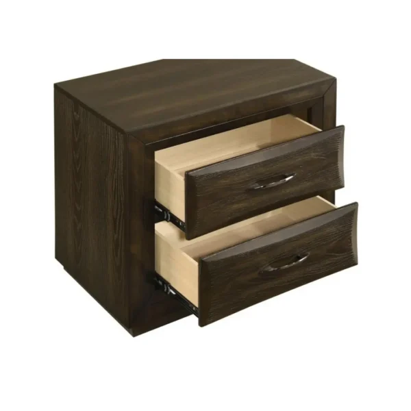Atlas 2-Drawer Dark Oak Nightstand By Coaster Furniture - Image 7