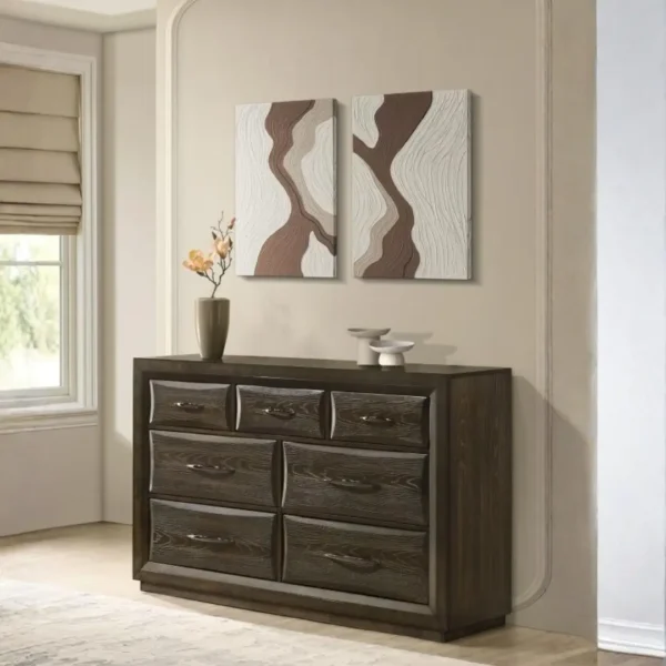 Atlas 5-Piece Dark Oak Bedroom Set By Coaster Furniture - Image 5
