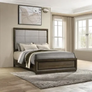 Atlas Grey and Dark Oak Bed By Coaster Furniture