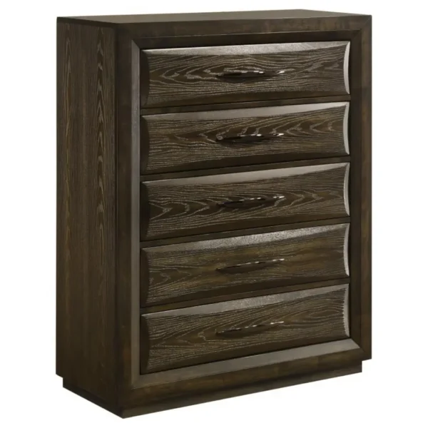 Atlas Dark Oak Chest of Drawers By Coaster Furniture - Image 2