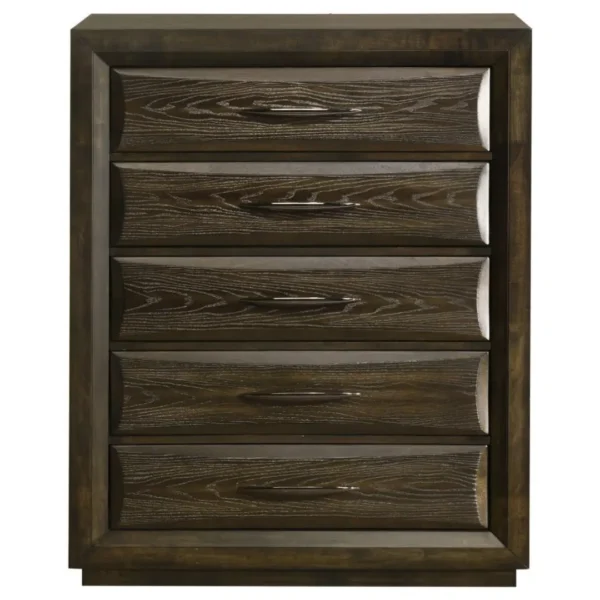 Atlas Dark Oak Chest of Drawers By Coaster Furniture - Image 4