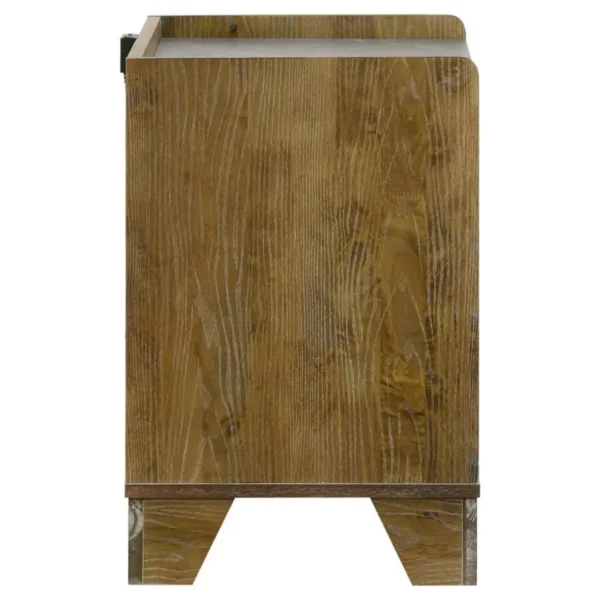 Henderson 1-Drawer Rustic Nightstand with LED By Coaster Furniture - Image 4