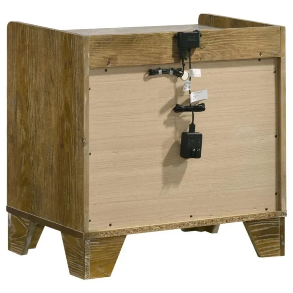 Henderson 1-Drawer Rustic Nightstand with LED By Coaster Furniture - Image 6
