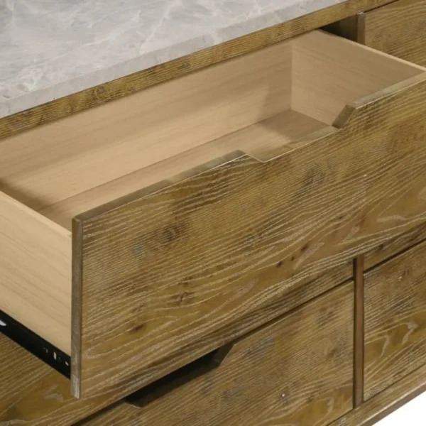 Henderson 6-Drawer Dresser with Marble Top By Coaster Furniture - Image 6