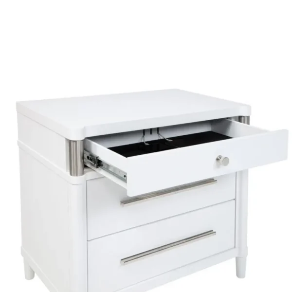 Gracemont 3 Drawer White Nightstand By Coaster Furniture - Image 8