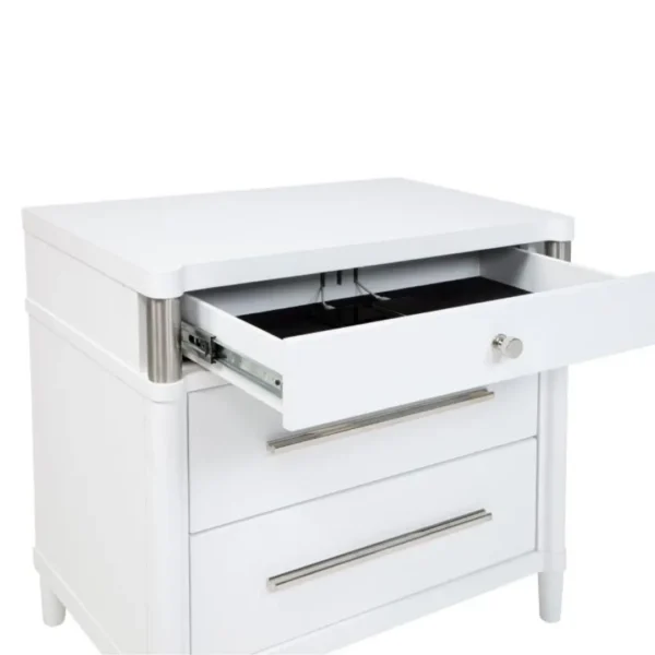 Gracemont 3 Drawer White Nightstand By Coaster Furniture - Image 9