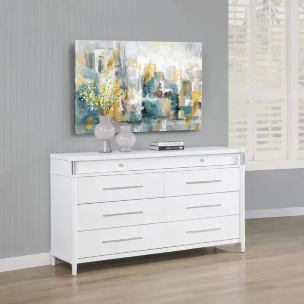 Gracemont White Bedroom Furniture Set By Coaster Furniture - Image 5