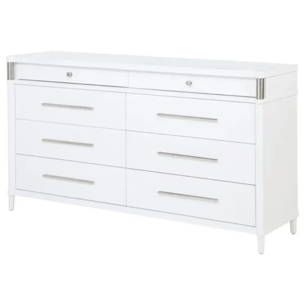 Gracemont White 8 Drawer Dresser By Coaster Furniture - Image 3