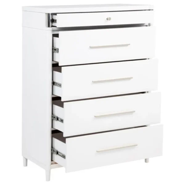 Gracemont Bedroom Chest of Drawers White By Coaster Furniture - Image 7