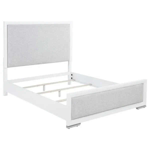Gracemont Contemporary White Bed Frame By Coaster Furniture - Image 3