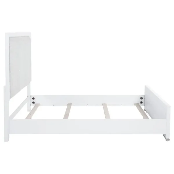 Gracemont Contemporary White Bed Frame By Coaster Furniture - Image 5