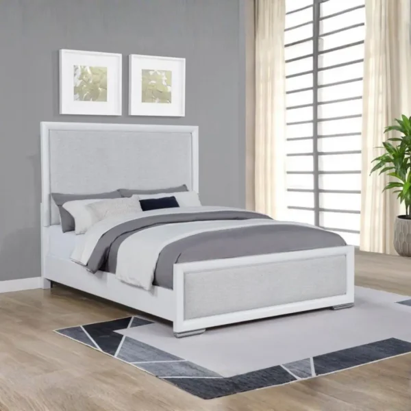 Gracemont Contemporary White Bed Frame By Coaster Furniture - Image 9
