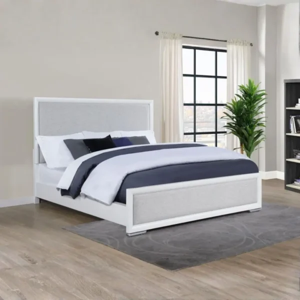 Gracemont Contemporary White Bed Frame By Coaster Furniture - Image 10