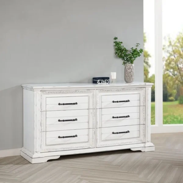McKinney Vintage White Bedroom Set By Coaster Furniture - Image 5