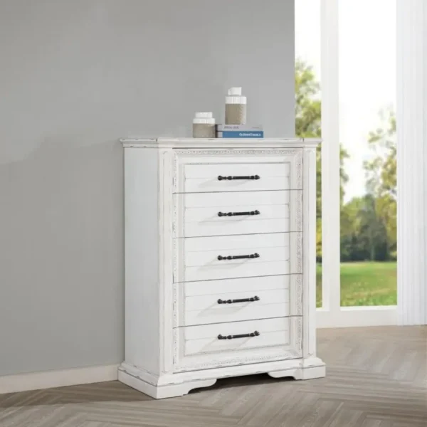 McKinney Vintage White Bedroom Set By Coaster Furniture - Image 4