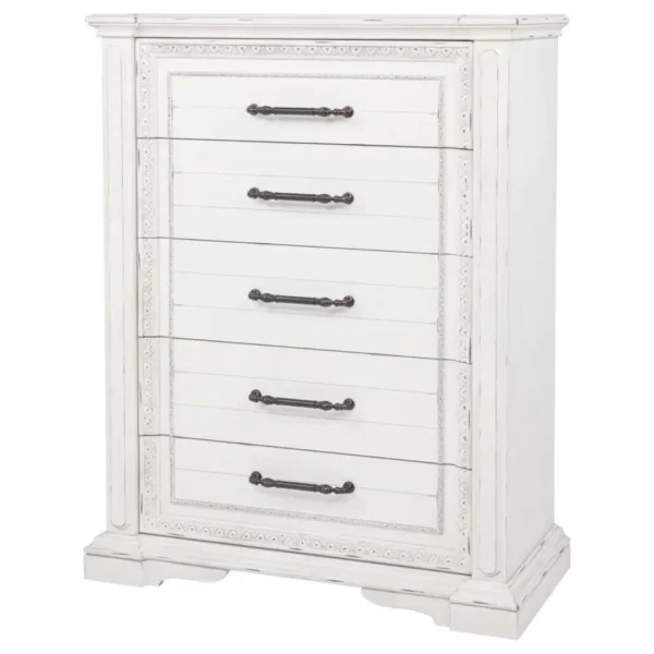 McKinney Chest of Drawers Vintage White By Coaster Furniture - Image 3