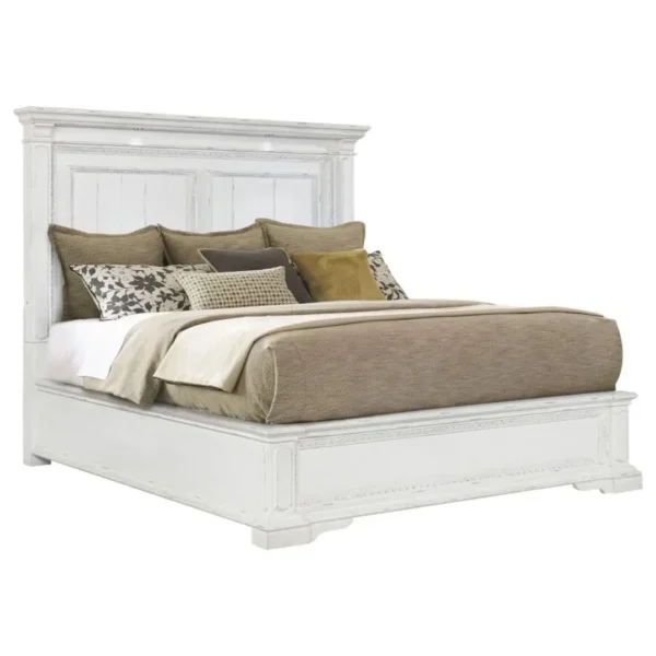 McKinney LED Light Panel Bed Vintage White By Coaster Furniture - Image 2