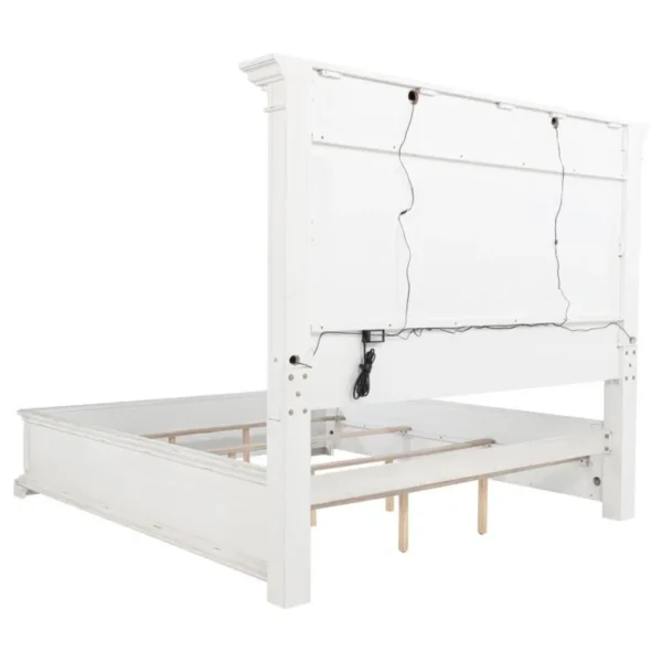 McKinney LED Light Panel Bed Vintage White By Coaster Furniture - Image 6