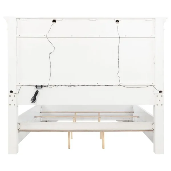 McKinney LED Light Panel Bed Vintage White By Coaster Furniture - Image 7