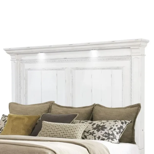 McKinney LED Light Panel Bed Vintage White By Coaster Furniture - Image 9