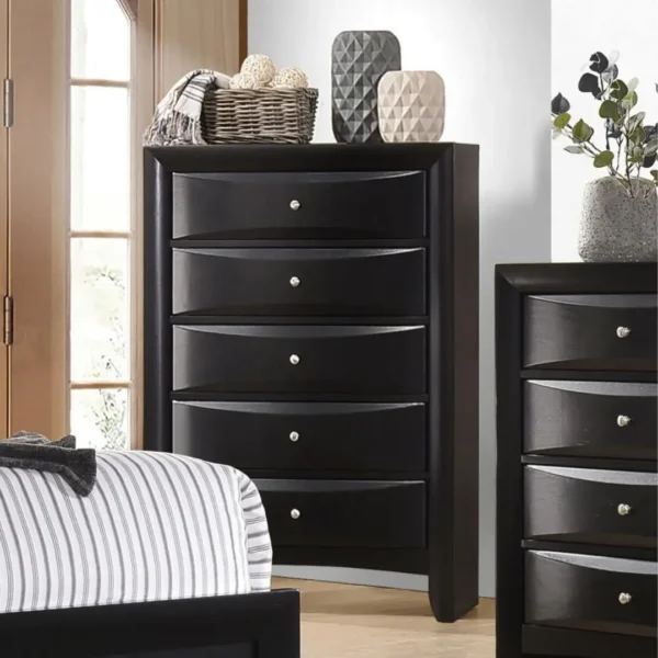 Briana 5 Piece Black Bedroom Set By Coaster Furniture - Image 4