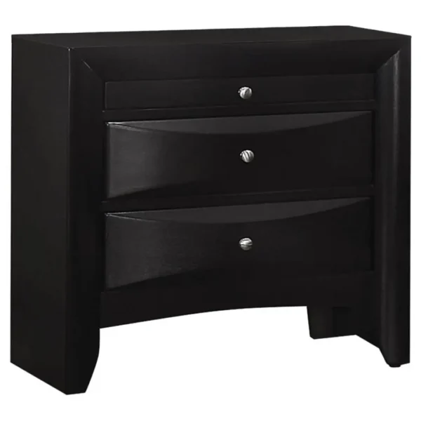 Briana Black Wood Nightstand By Coaster Furniture - Image 2