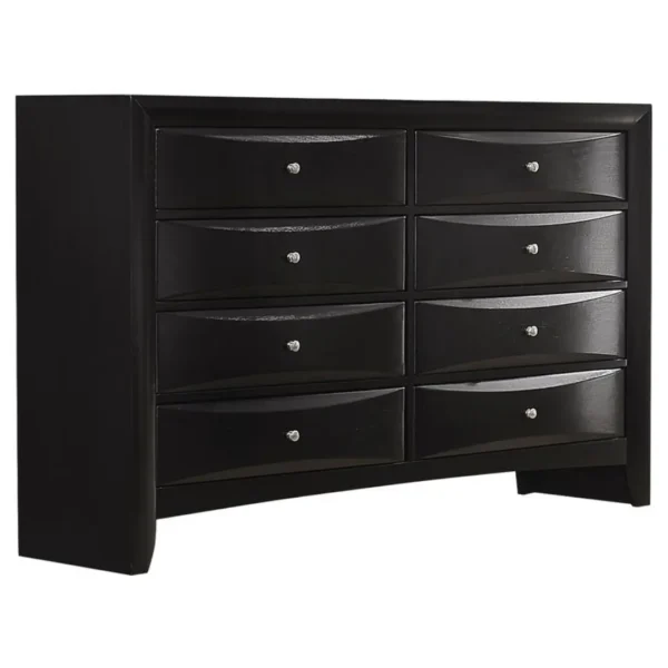 Briana 8 Drawer Black Wood Dresser By Coaster Furniture - Image 2
