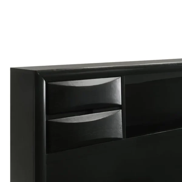 Briana Black Wood Bed Frame with Storage By Coaster Furniture - Image 7