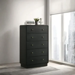 Cavelle Mid Century Modern Chest Black By Coaster Furniture