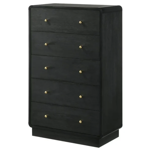 Cavelle Mid Century Modern Chest Black By Coaster Furniture - Image 4