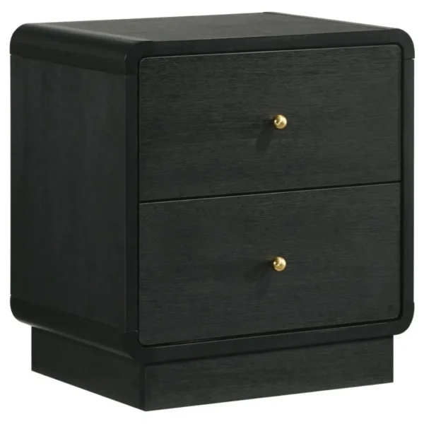 Cavelle Mid Century Modern Nightstand Black By Coaster Furniture - Image 4