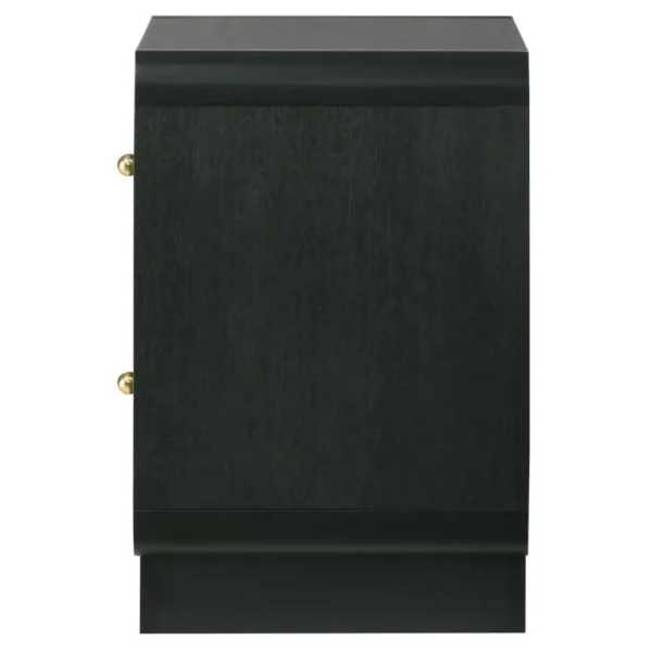 Cavelle Mid Century Modern Nightstand Black By Coaster Furniture - Image 5