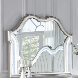 Evangeline Silver Oak Dresser Mirror By Coaster Furniture
