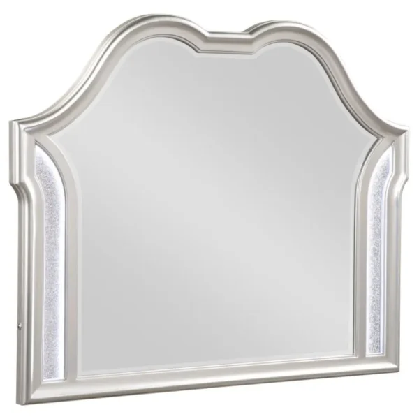 Evangeline Silver Oak Dresser Mirror By Coaster Furniture - Image 3