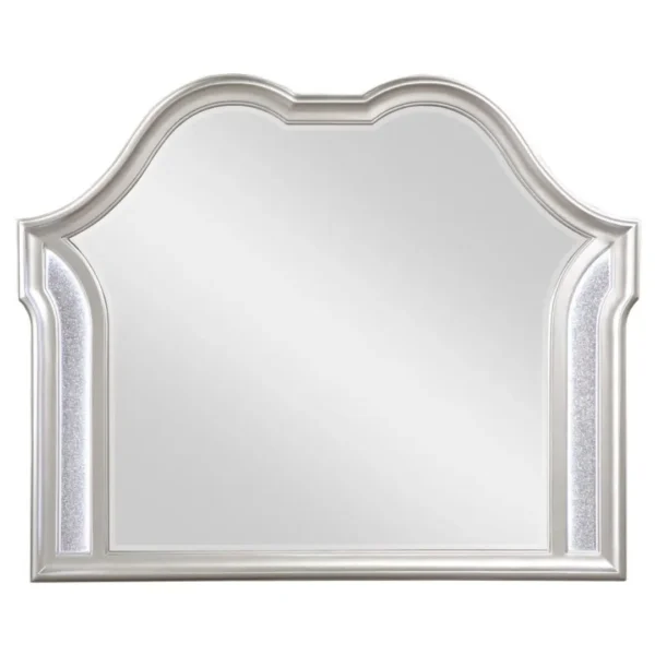 Evangeline Silver Oak Dresser Mirror By Coaster Furniture - Image 4