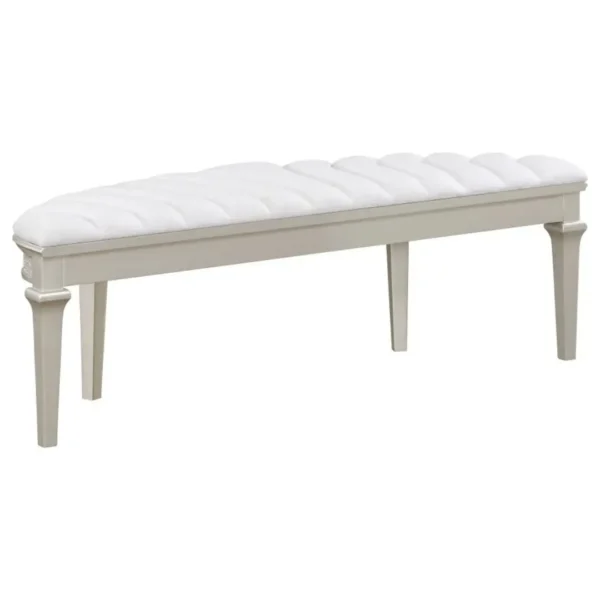 Evangeline Curved Fabric Upholstered Bedroom Bench By Coaster Furniture - Image 5