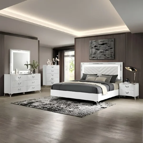 Cassia White High Gloss Nightstand By Coaster Furniture - Image 9
