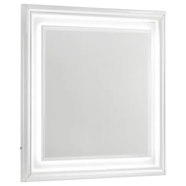Cassia Dresser Mirror White High Gloss By Coaster Furniture - Image 2