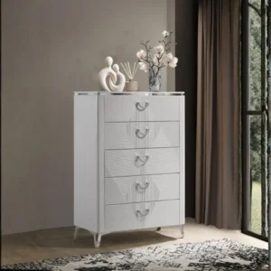 Cassia White High Gloss Chest By Coaster Furniture