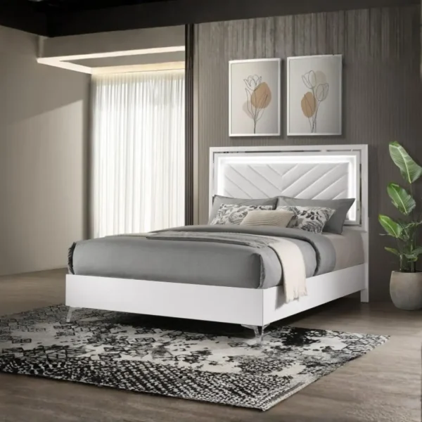 Cassia Contemporary Bed Frame with LED By Coaster Furniture - Image 9