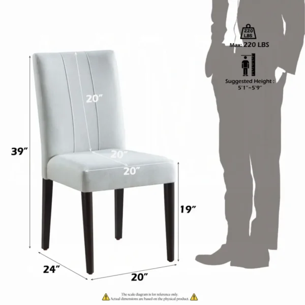Carena White Upholstered Side Chair Set of 2 By ACME - Image 5