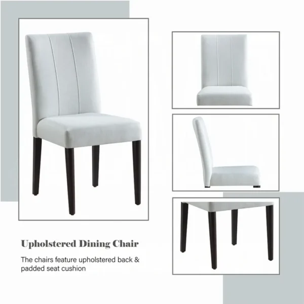 Carena White Upholstered Side Chair Set of 2 By ACME - Image 6