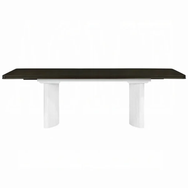 Carena White and Walnut Dining Table Rectangle By ACME - Image 3