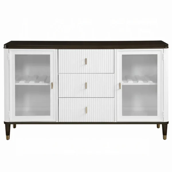 Carena Server Sideboard in White and Walnut By ACME - Image 2