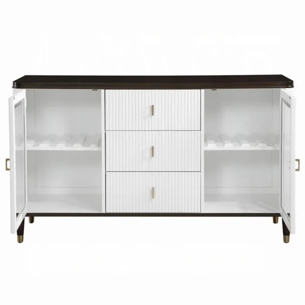 Carena Server Sideboard in White and Walnut By ACME - Image 3