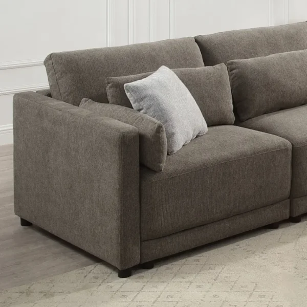 Rylie Brown Linen Modular Chair By ACME - Image 8